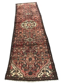 Persian Bijar 39 Runner 2'8" x 9'3" vintage hand knotted in Iran
