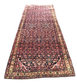 Persian Bijar 50929  3'10"x10'8" vintage runner hand-knotted in Iran