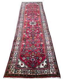 Persian Bijar 401 vintage  runner 3'4" x 10'5" hand knotted in Iran