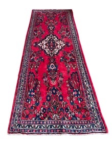 Persian Saruq 206 Vintage 3'6" x 10' runner hand-knotted in Iran