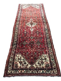 Persian Bijar 407 Vintage Wool Rug 3'5" x 9'8" hand-knotted in Iran