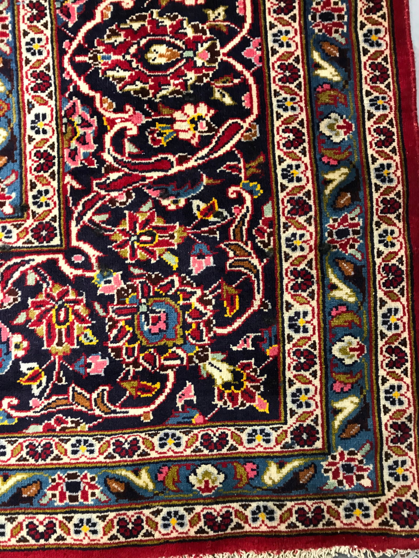 Persian Mashad 509 Vintage Wool 9'10" x 12'3" Rug hand-knotted in Iran - 3