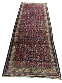 Persian Bijar 675A Vintage Wool Runner  3'6" x 9'4" hand knotted in Iran