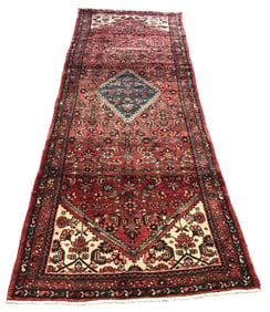 Persian Bijar 942 Vintage Wool Runner 3'5" x 10' hand-knotted in Iran