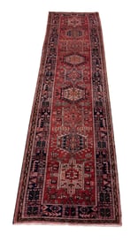 Persian Heriz S796 Vintage Wool Rug 3'10" x 14'8" hand-knotted in Iran