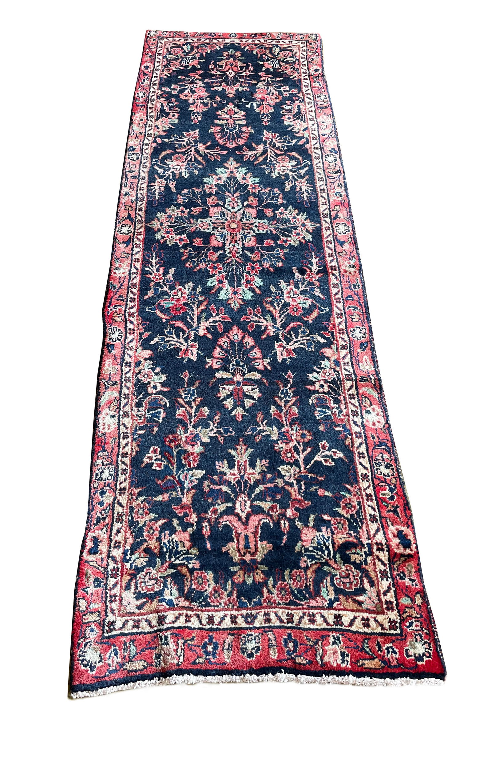 Persian Saruq 88A 2'6" x 8'7" vintage runner hand-knotted in Iran (1 of 9)