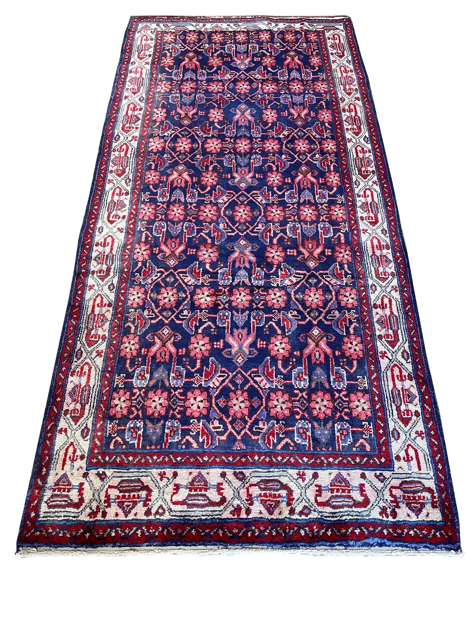 Persian Bijar 876 Vintage Runner 3'6" x 7'4" hand-knotted in Iran: No Reserve Persian Bijar 876 Vintage Runner, 3'6" x 7'4" hand- knotted in Iran in the 1960s and in very good condition (see photos).This impressive Bijar runner showcases the strength and refinement t