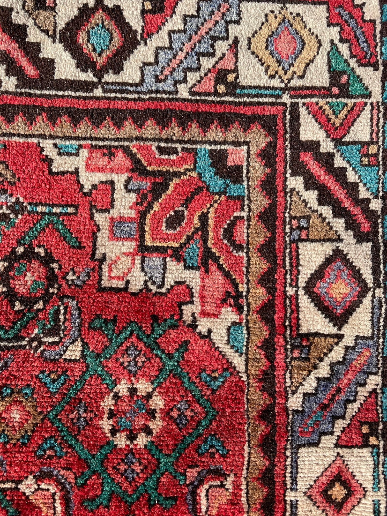 Persian Bijar 142A Vintage Wool Runner 3'6" x 12'9" hand-knotted in Iran - 5