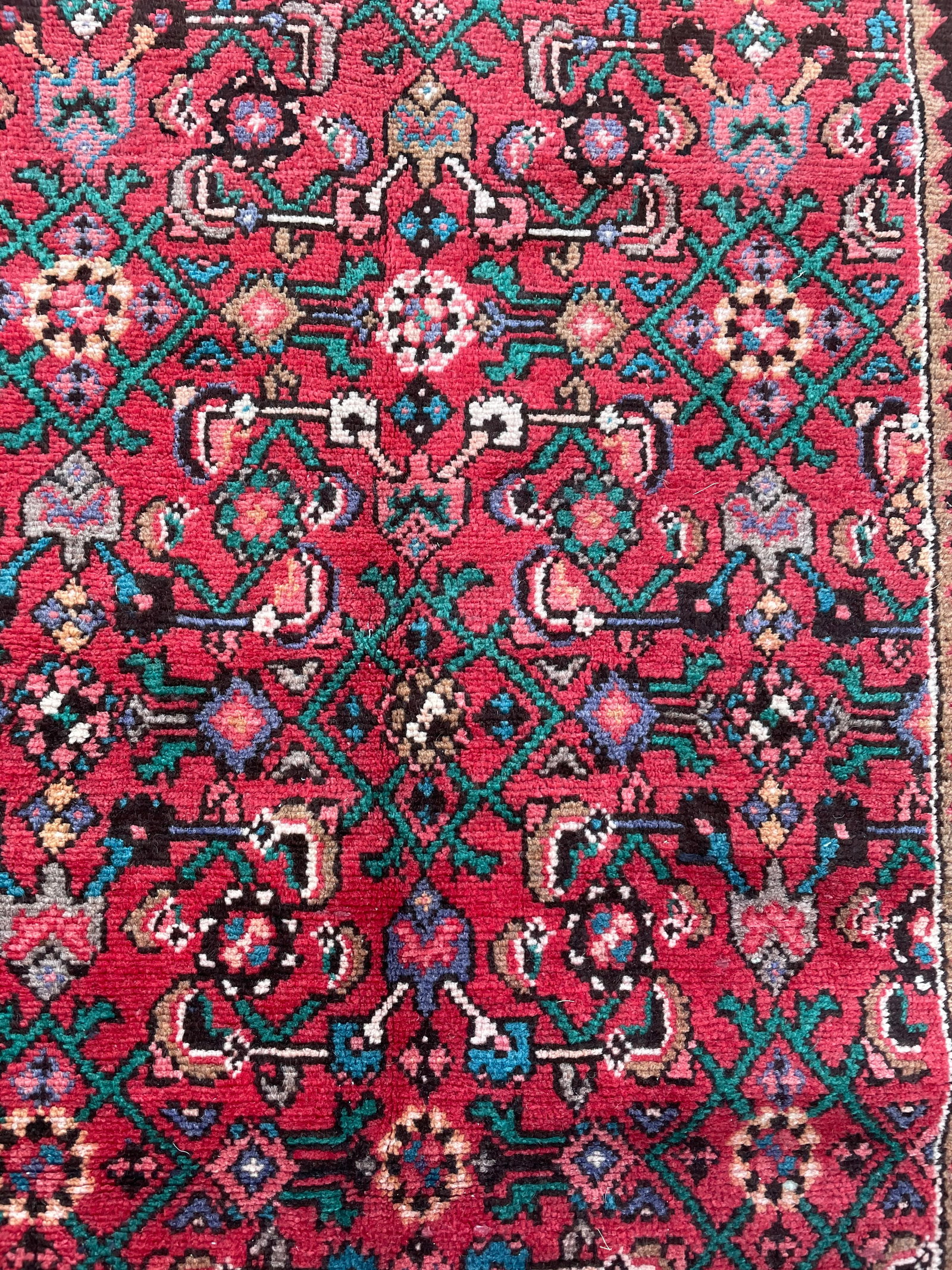 Persian Bijar 142A Vintage Wool Runner 3'6" x 12'9" hand-knotted in Iran - 6