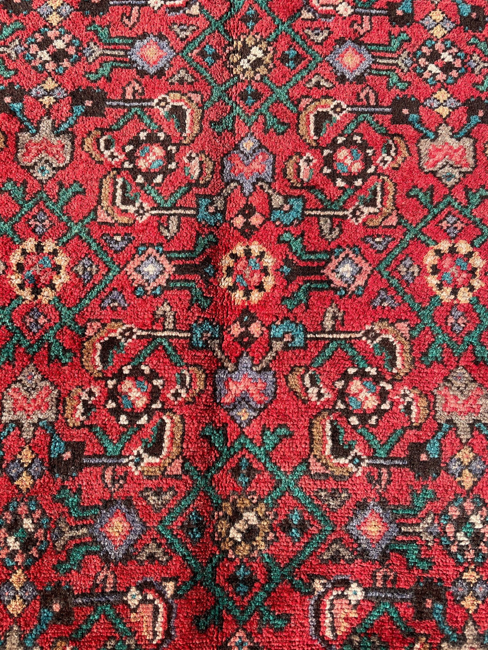 Persian Bijar 142A Vintage Wool Runner 3'6" x 12'9" hand-knotted in Iran - 7