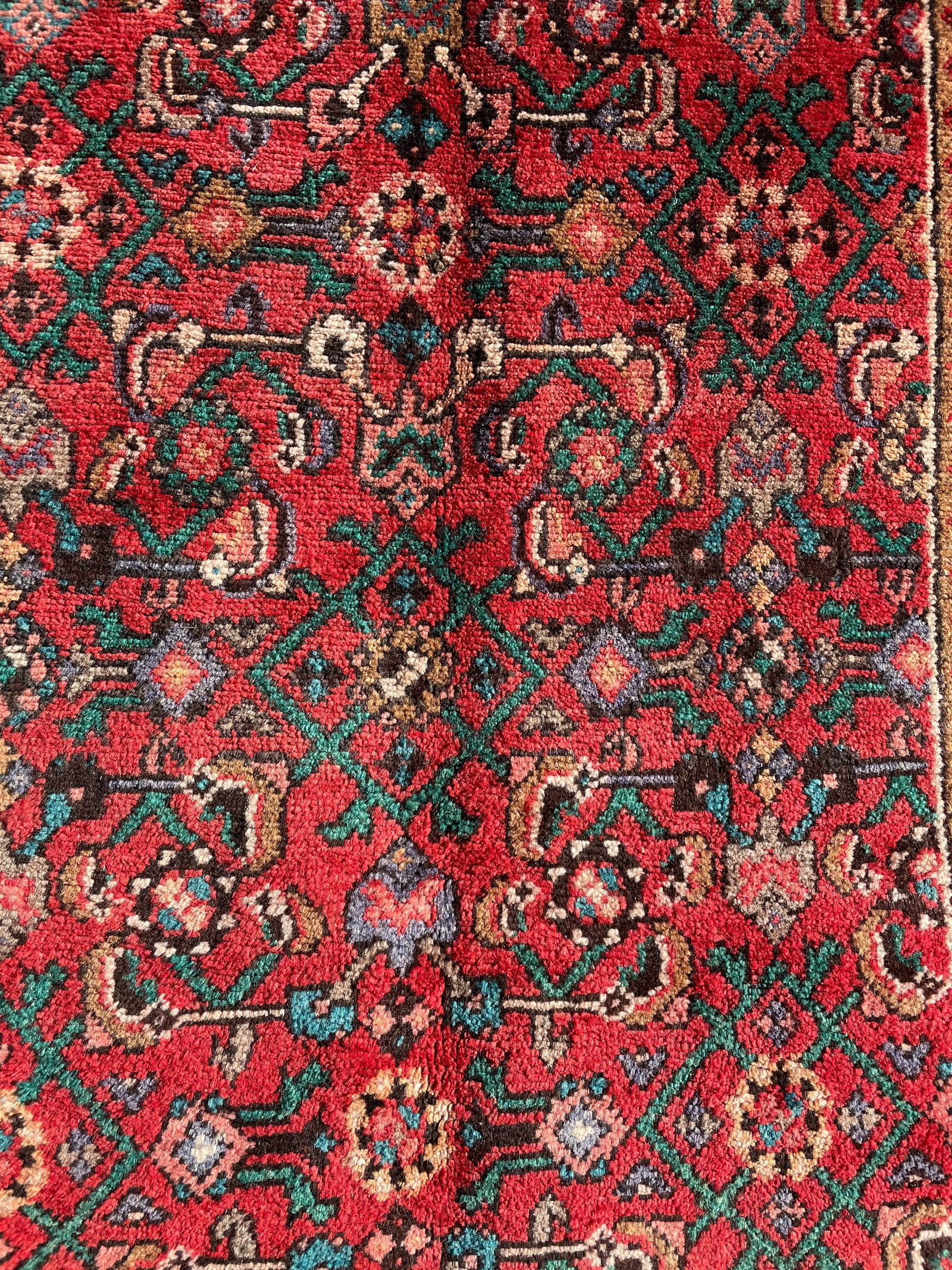 Persian Bijar 142A Vintage Wool Runner 3'6" x 12'9" hand-knotted in Iran - 8