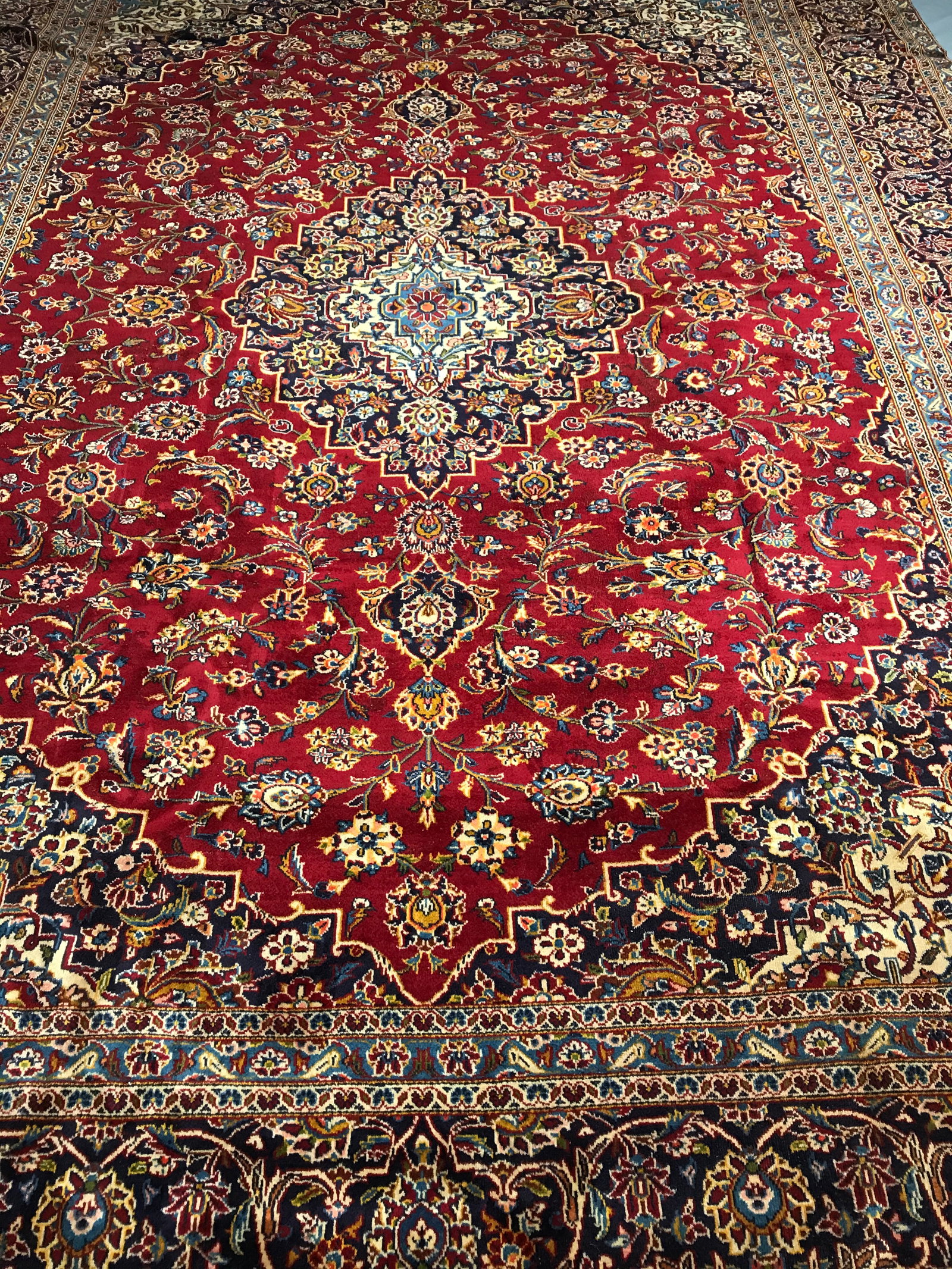 Persian Kashan 1806 vintage 9'10" x 13'3" hand knotted - 2