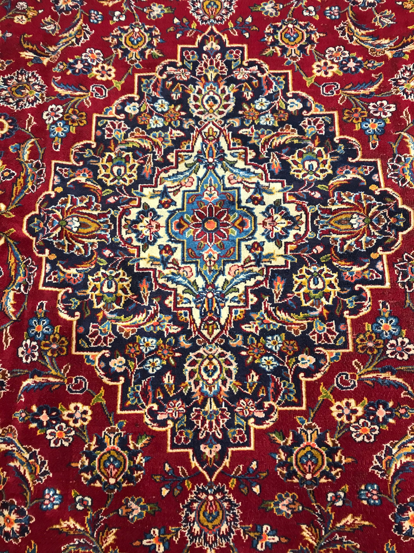 Persian Kashan 1806 vintage 9'10" x 13'3" hand knotted - 6
