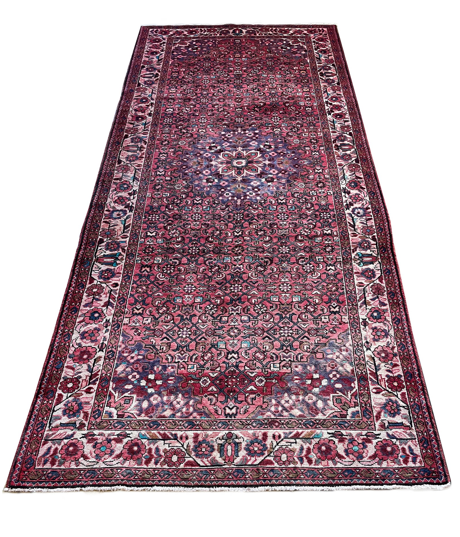 Persian Bijar 4405A Vintage Rug 4'6" x 10'6" hand-knotted in Iran: No Reserve Bijar 4405A, size 4'6"X10'6" vintage runner hand-knotted in the 1960s in Iran and in very good condition (See photos).This beautiful Bijar runner showcases the durability and artistry that
