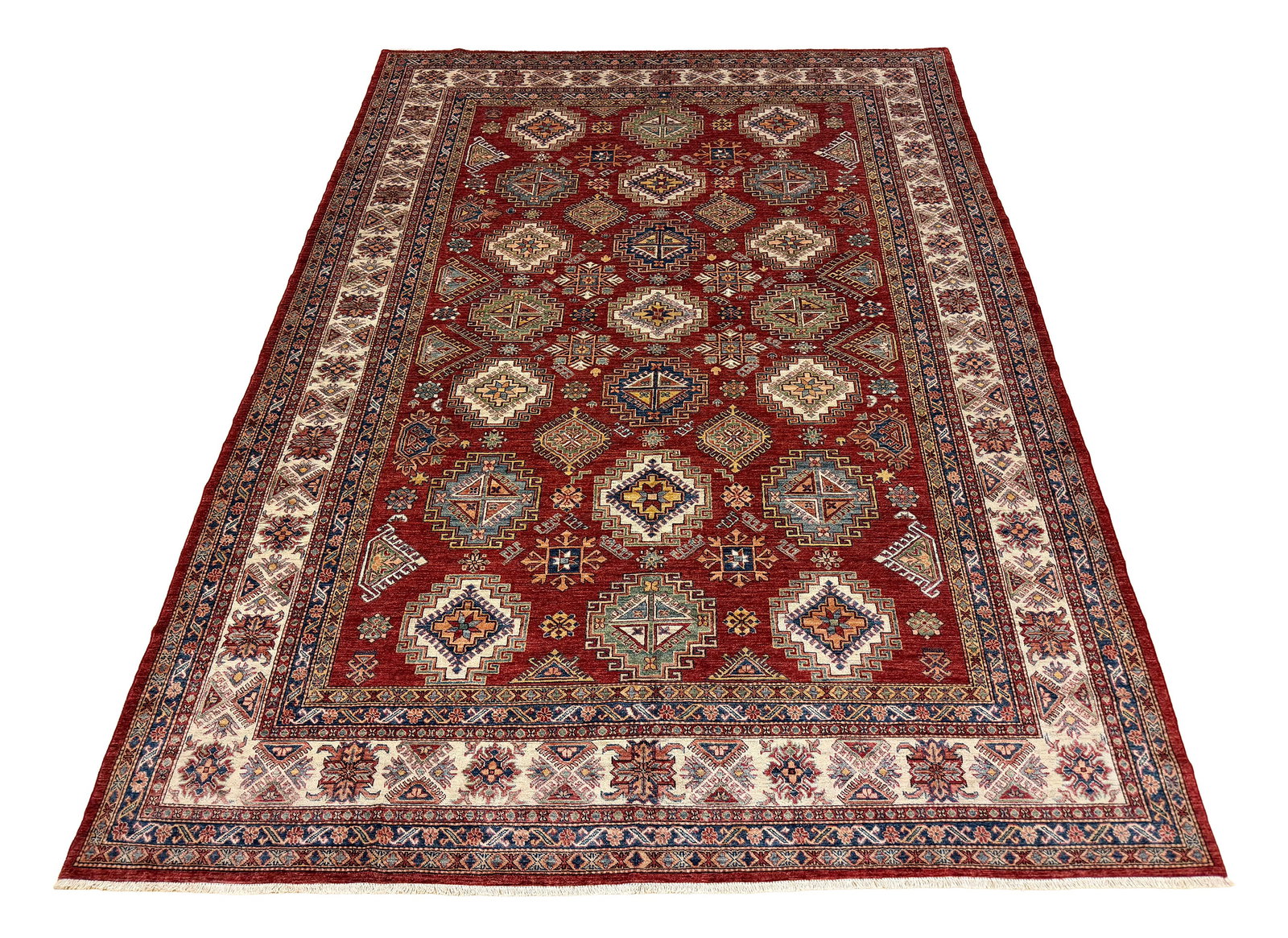 No reserve Kazak D205 in perfect condition. 8'10"x12' (1 of 12)