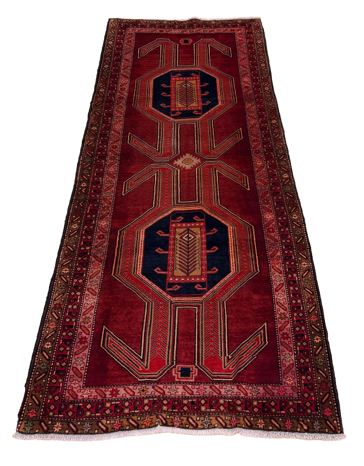 Persian Bijar s974 Vintage Wool Rug 9'4"x4'1" hand knotted in Iran: No Reserve Persian Vintage Bijar s974 9'4"x4'1" wool hand- knotted in the 1960s and in very good condition (see photos).This elegant Tabriz rug captures the essence of classic Persian refinement with 