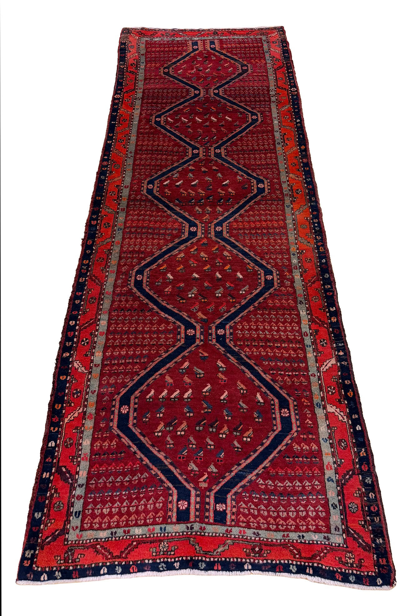 Persian Bijar antique S972 4'1"x11'4" hand- knotted in Iran (1 of 7)