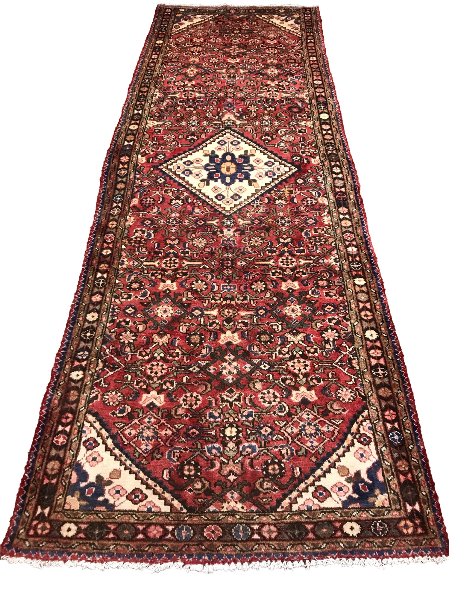 Bijar 38 3'5 x 10' Vintage Runner hand-knotted in Iran: No Reserve Bijar 38,vintage runner made in the 1960s in Iran and in very good condition (See photos).Size 3'5"x10' This beautiful Bijar runner showcases the durability and artistry that define Persian