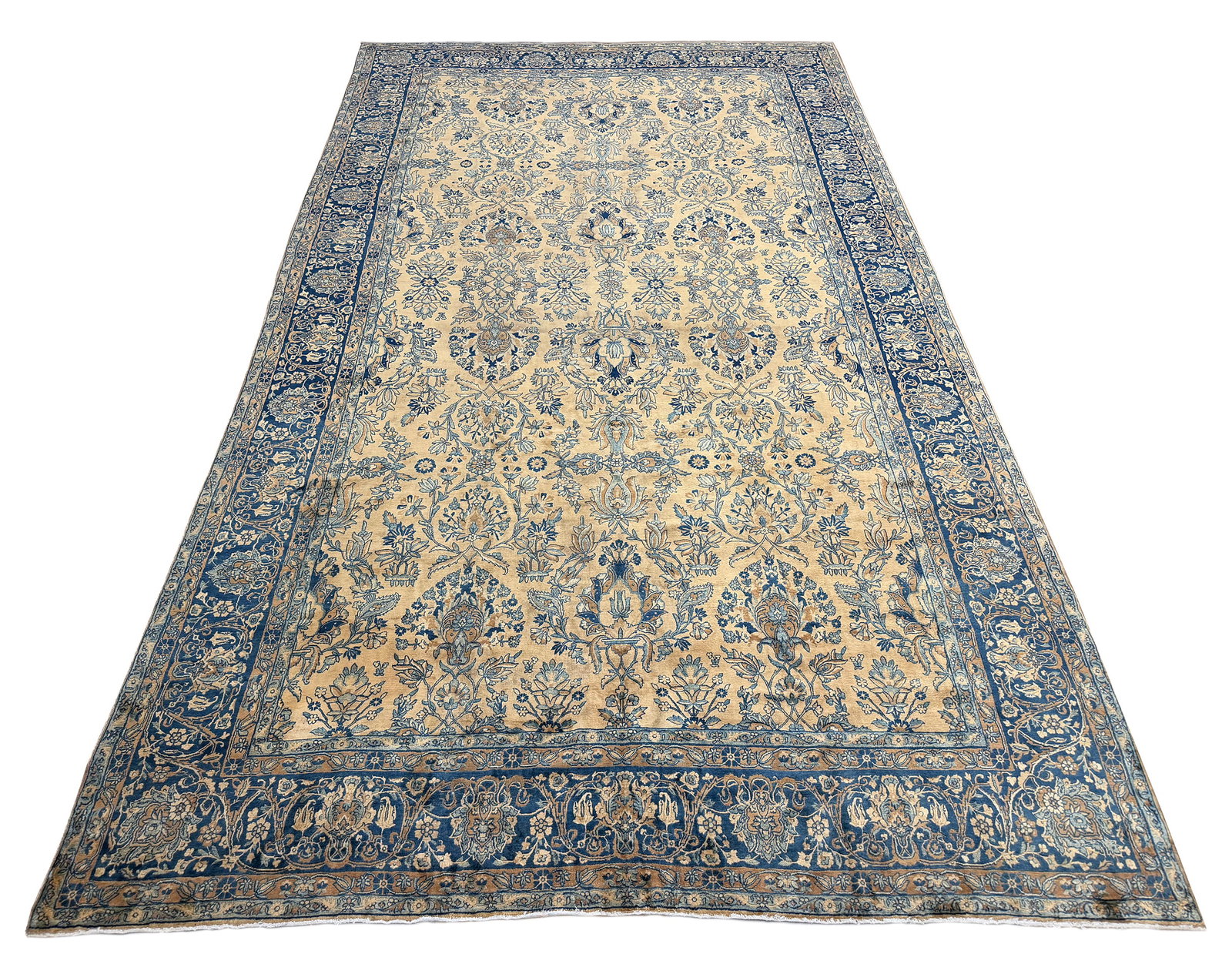 Persian Kerman antique 2746, 10'3"x18' hand knotted in Iran 1900's (1 of 15)