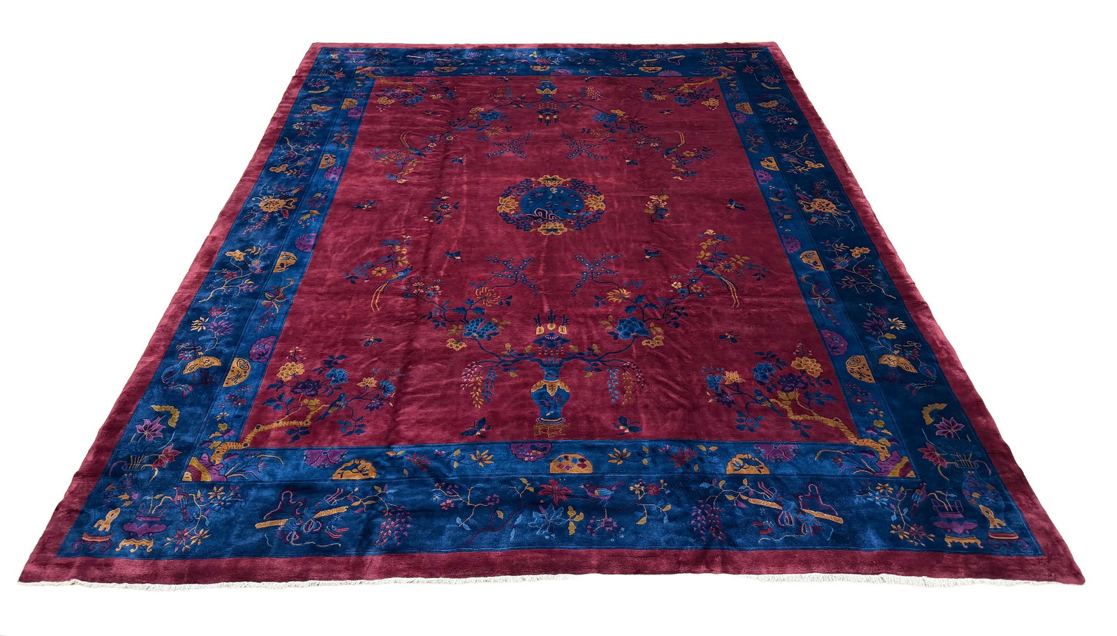 Peking Antique wool rug N132 size 12'6"x14'9" hand knotthed in china 1910's: No reserve Peking antique rug, N132 size 12'6"x14'9" This exceptional Peking , is a rare early 20th-century Chinese masterpiece in tt's color and size and condition - pestine condition , hand knotted 