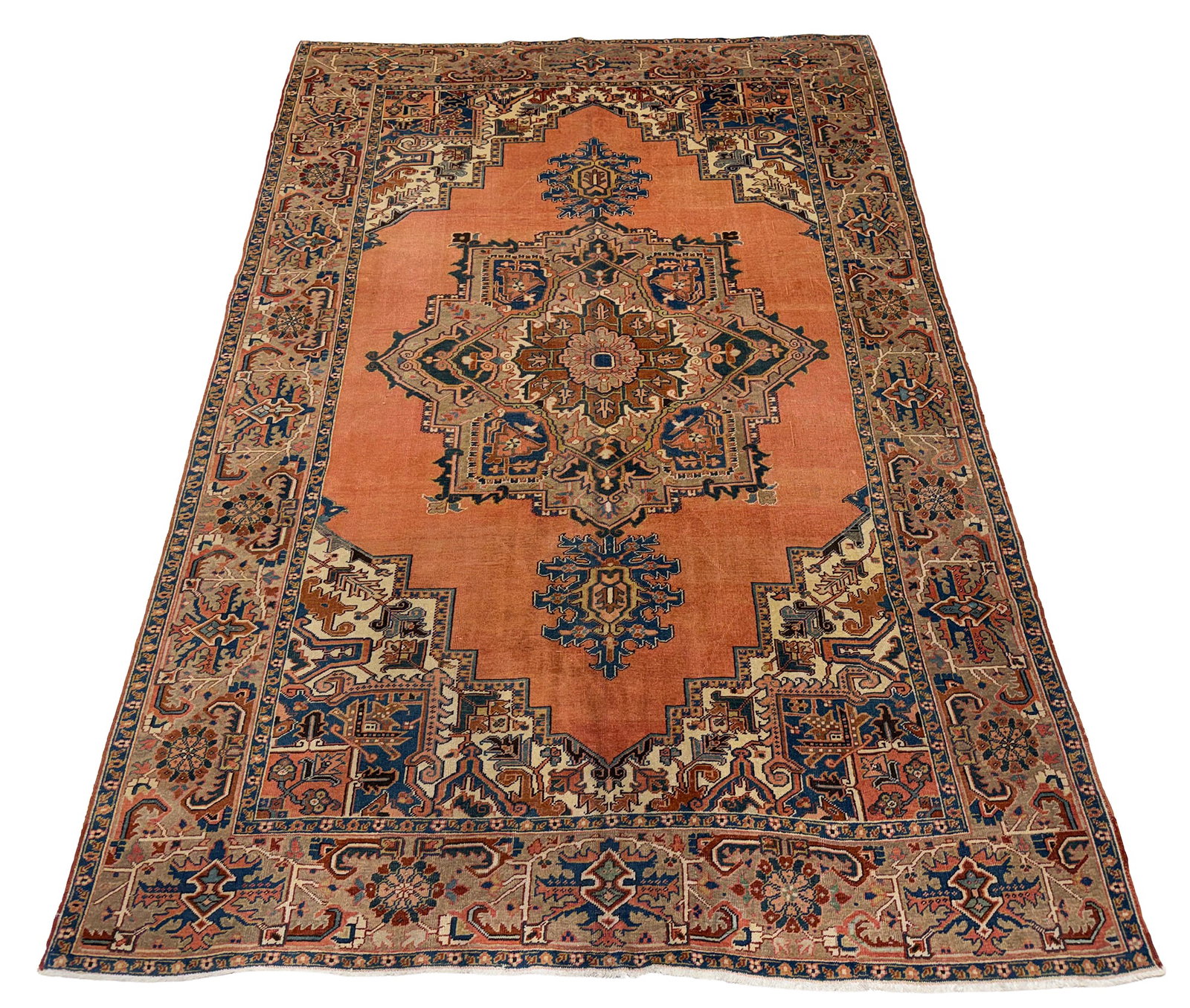 Persian Heriz antique 2157 8'4"x12'4" hand-knotted in Iran 1920's (1 of 10)