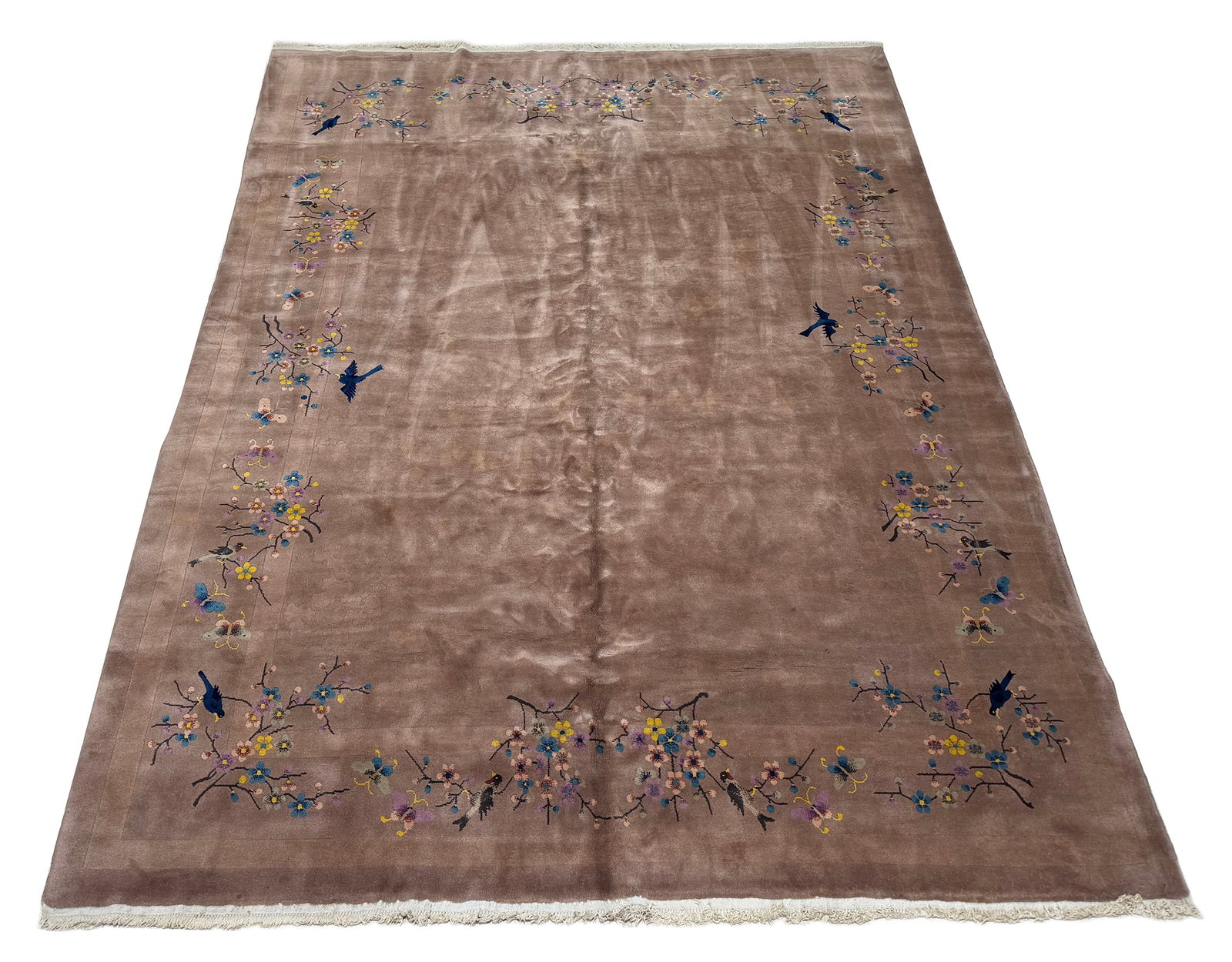 Art Deco vintage rug 18 8'9"x11'3" hand knotthed in china 1920's (1 of 9)