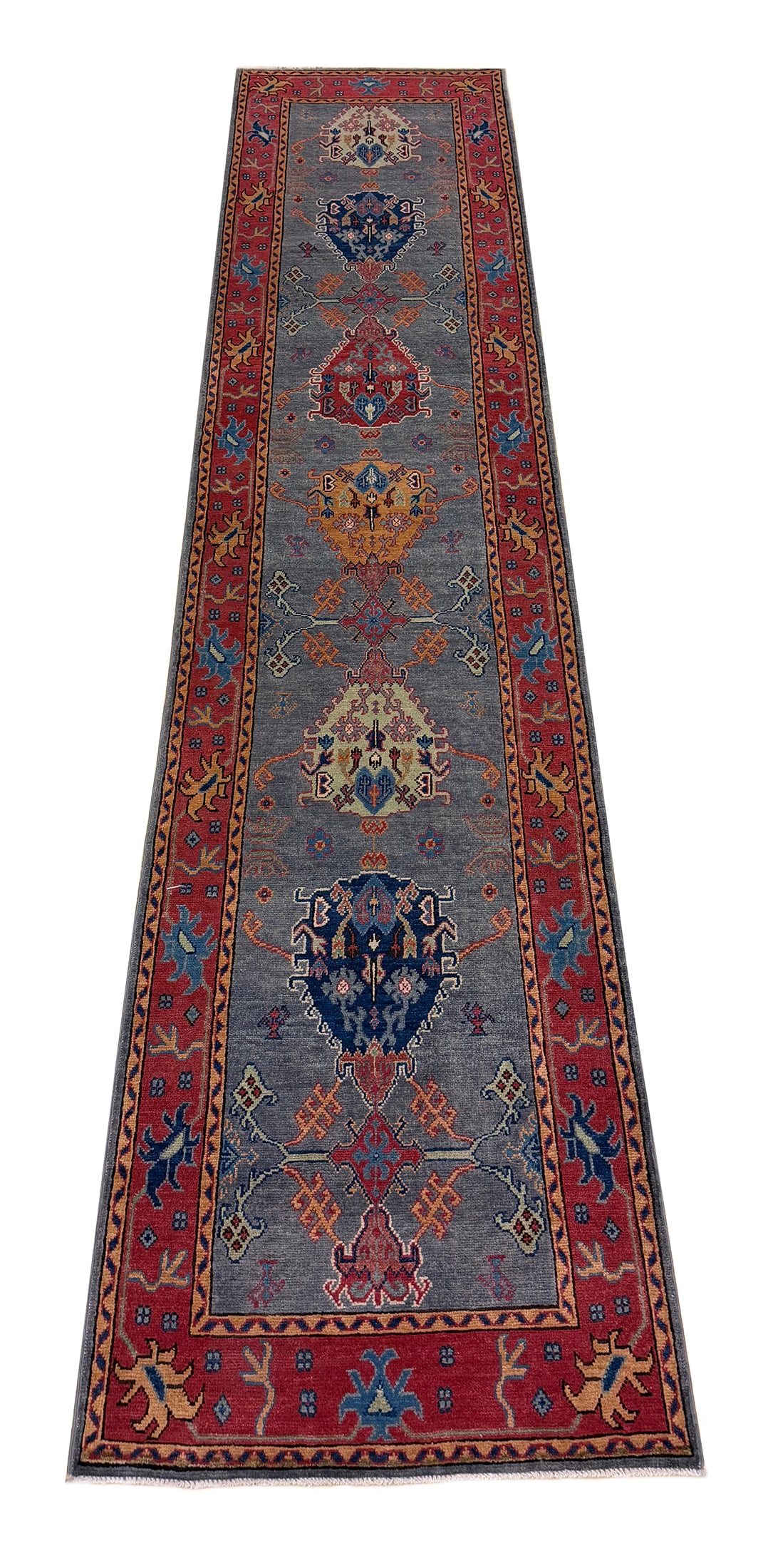 Persian Caucasian S875 2'8" x 11'10" hand knotted (1 of 14)