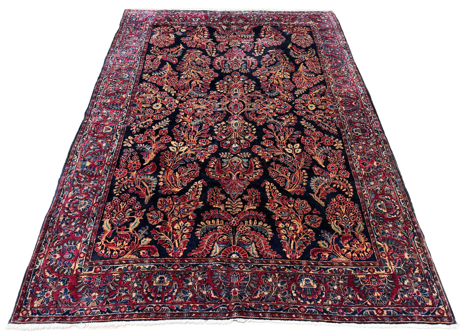 Persian Saruq Maharjan antique 2503 6'3"x8'8" hand knotted in Iran 1920's (1 of 13)