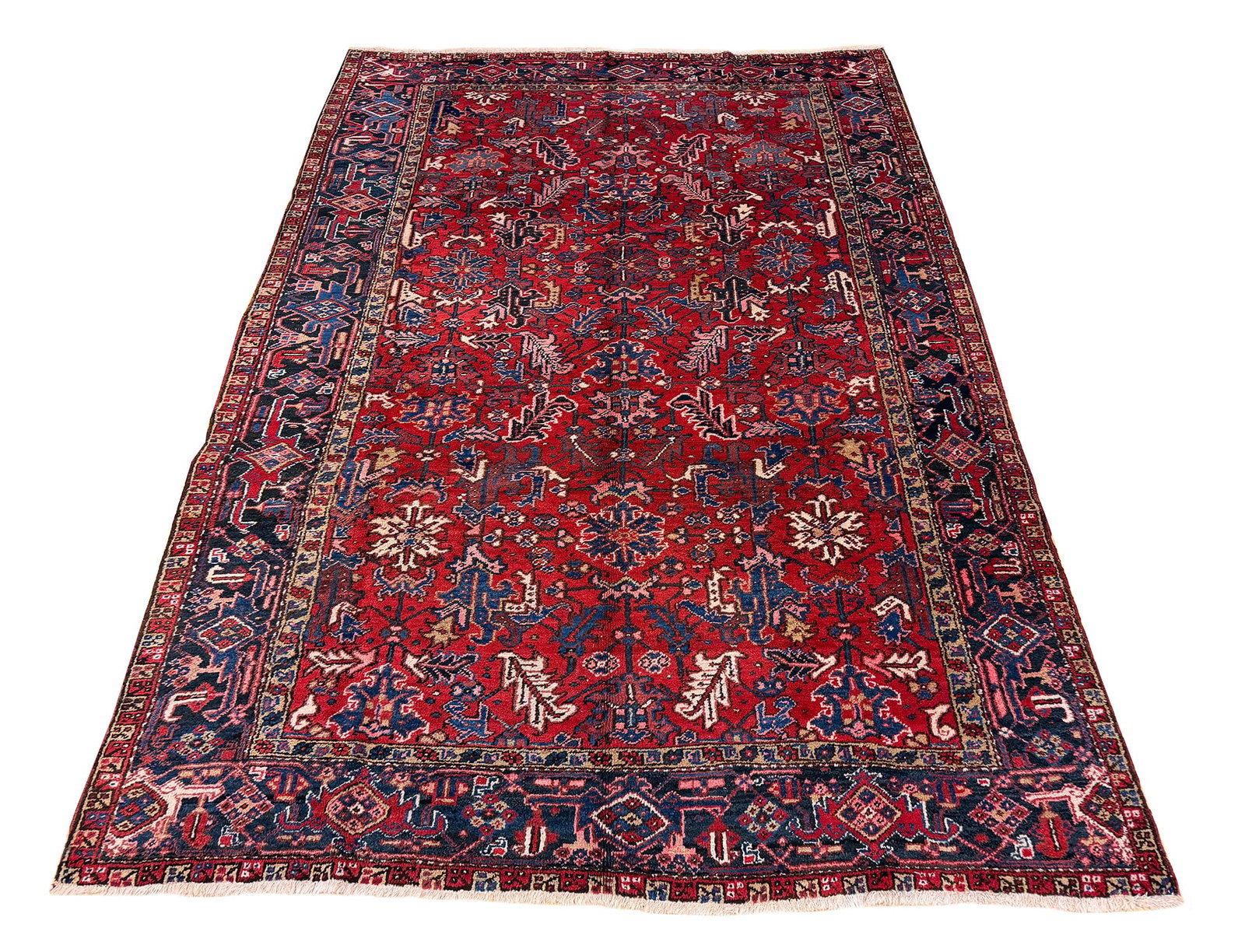 Persian Heriz antique S793 7'10" x 9'10" hand- knotted in Iran