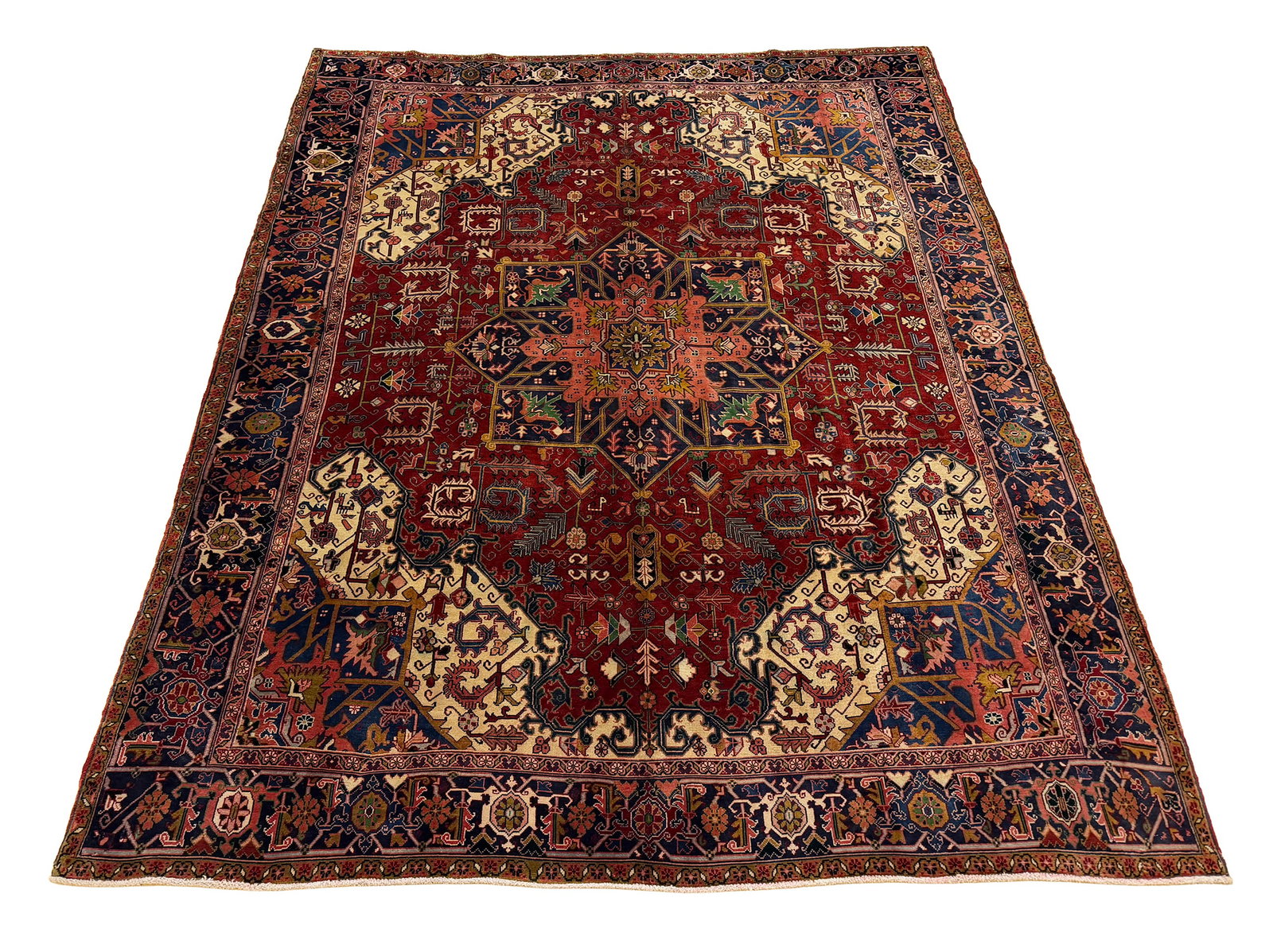Persian Heriz antique S968 8'2"x10'10" hand-knotted in Iran (1 of 17)