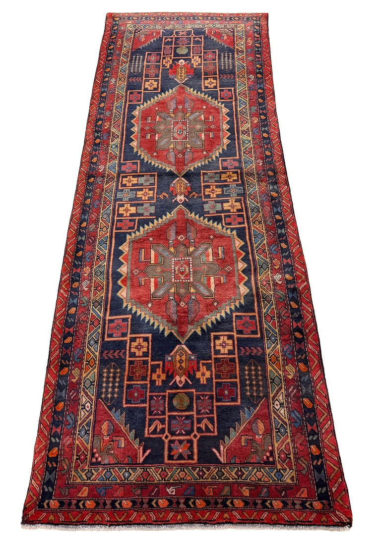 Persian Bijar antique S977 3'11"x10'3" hand- knotted in Iran