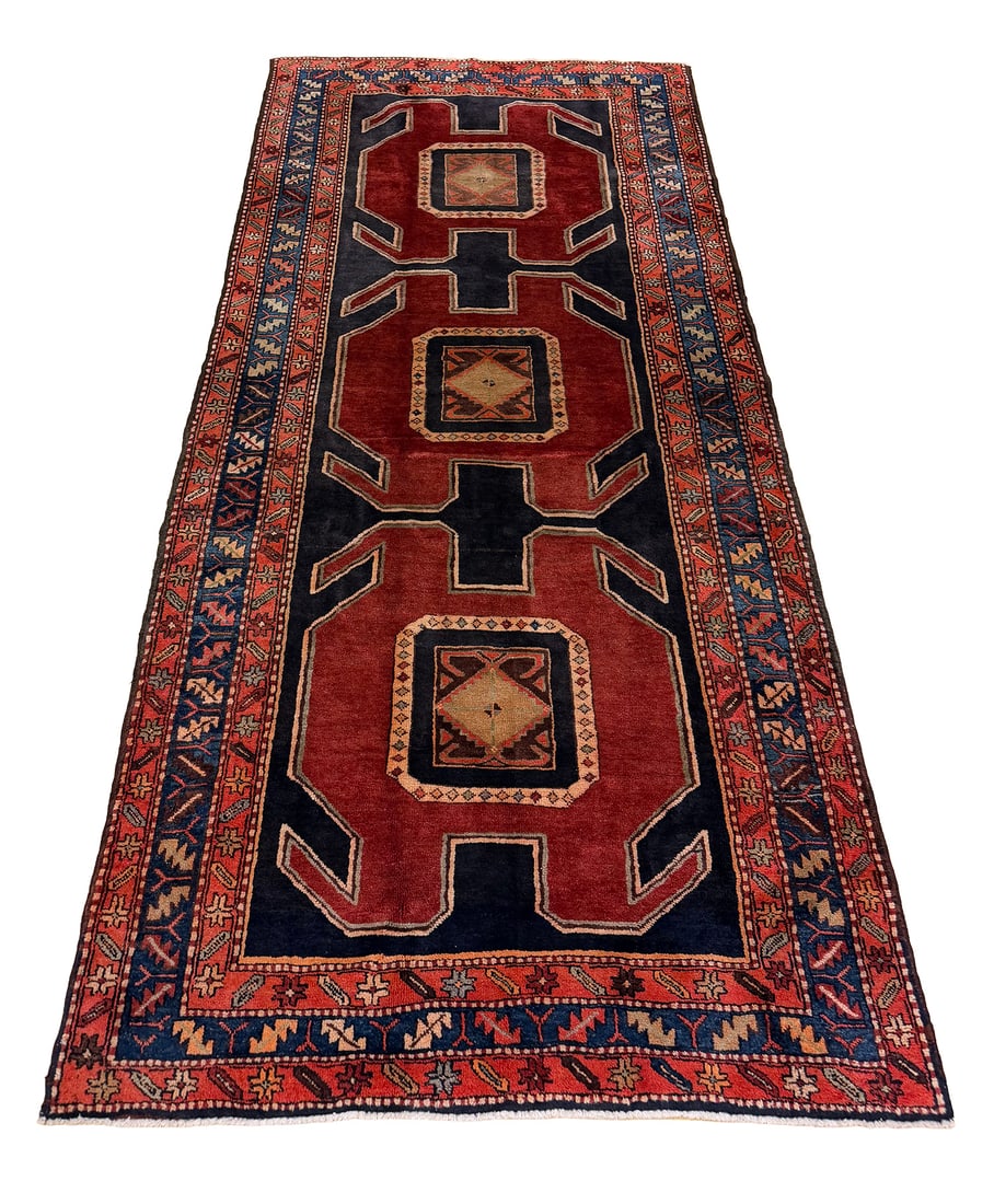 Persian Bijar antique S975 4'6"x10'1" hand- knotted in Iran