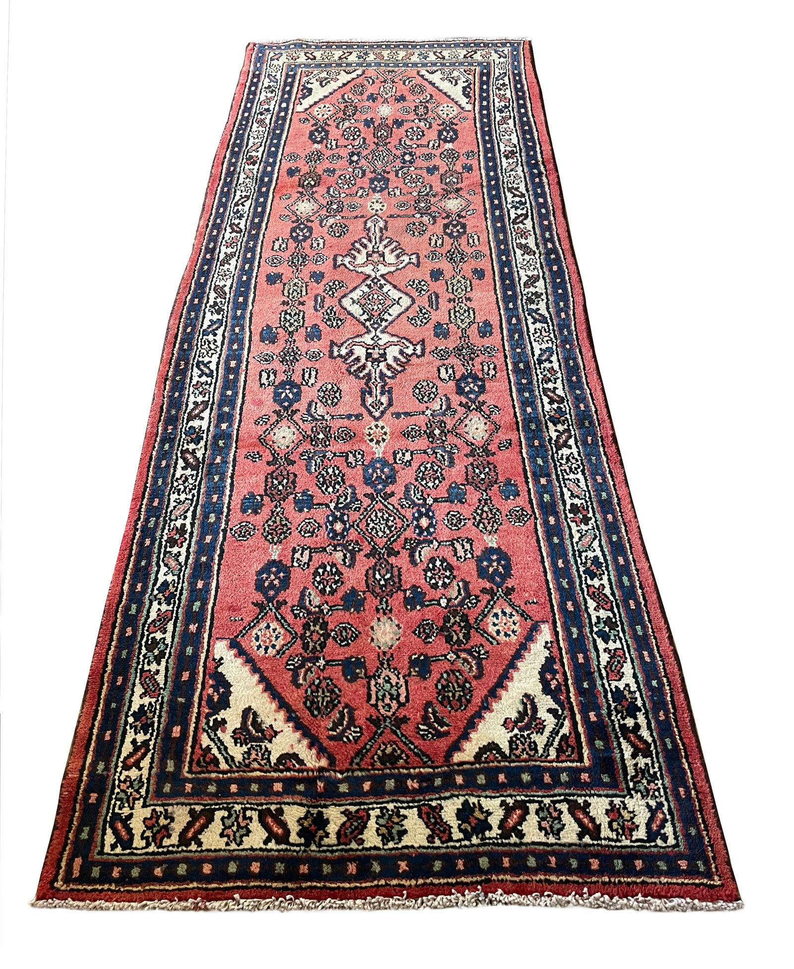 Persian Bijar 385 3'7" x 10' Vintage Wool Runner hand-knotted in Iran