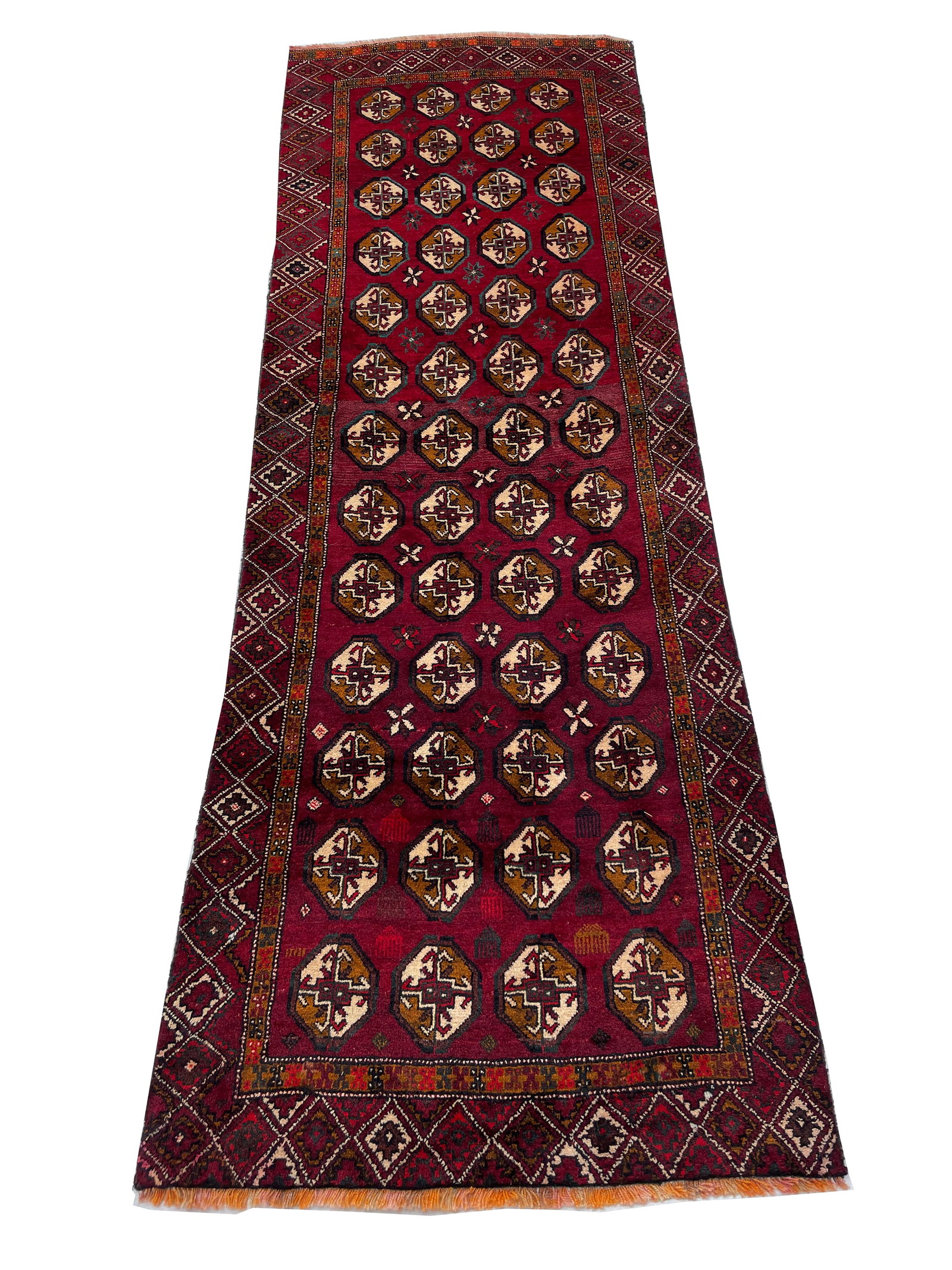 Persian Bijar BER 1791/164 Vintage Wool Runner 2'3" x 9' hand-knotted in Iran