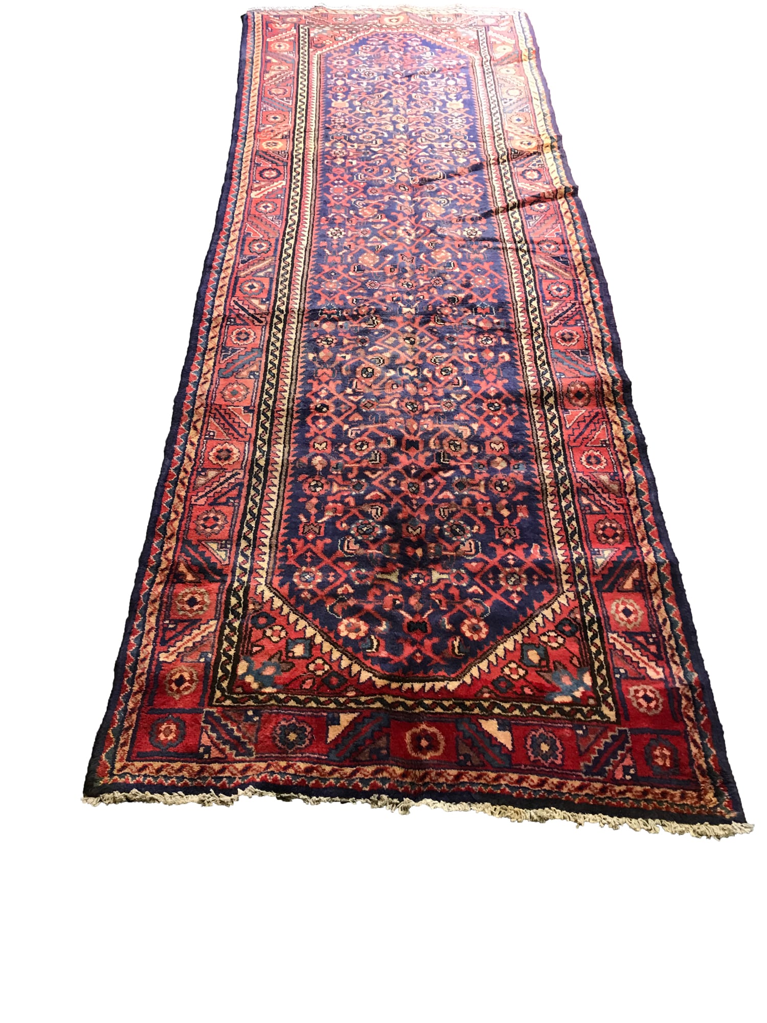 Persian Kashan KH254 Vintage Wool Rug 3'6" x 10' hand-knotted in Iran