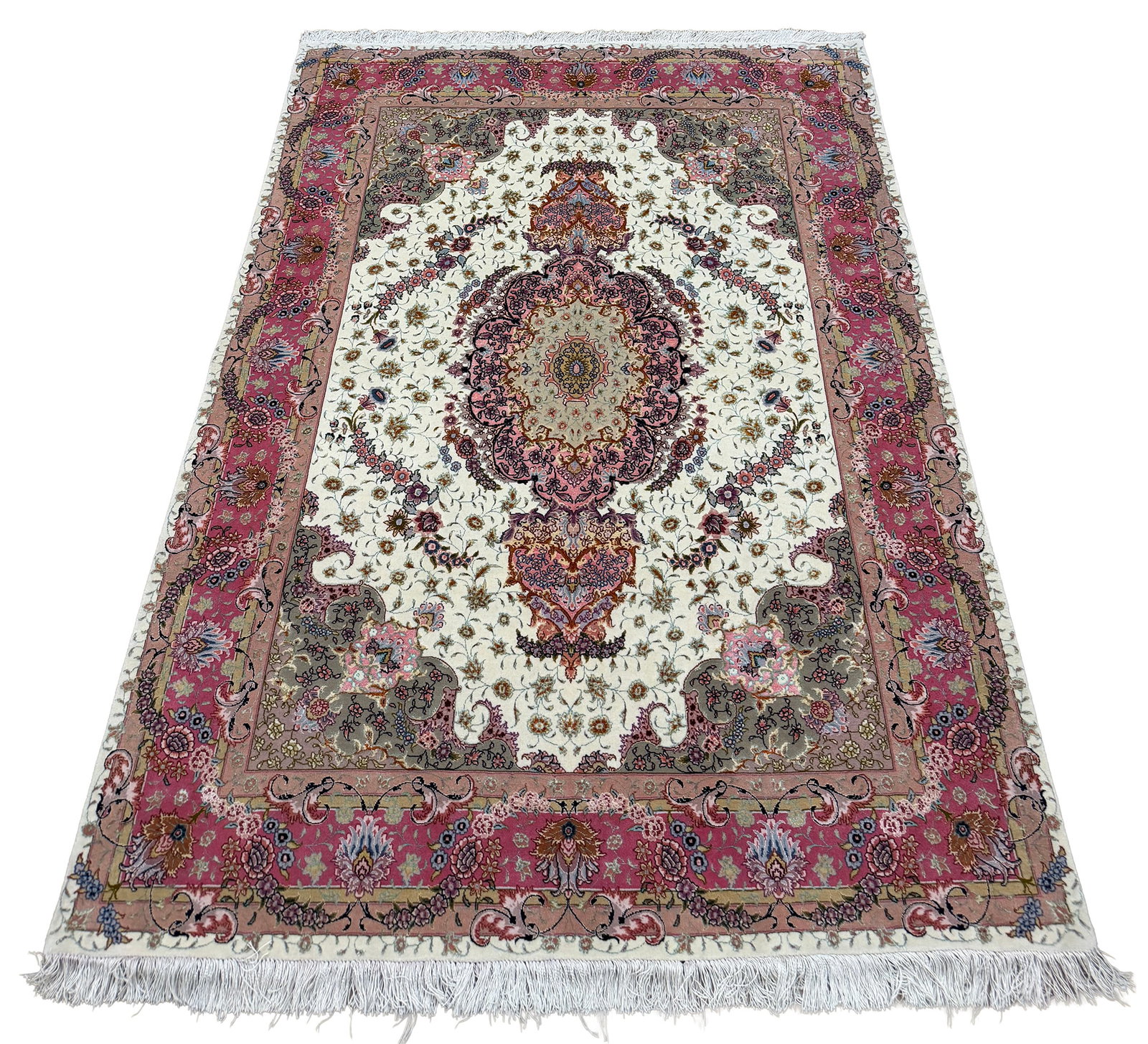 Persian Tabriz 272 Vintage Wool Rug 4'11"x6'9"" hand knotted in Iran (1 of 10)