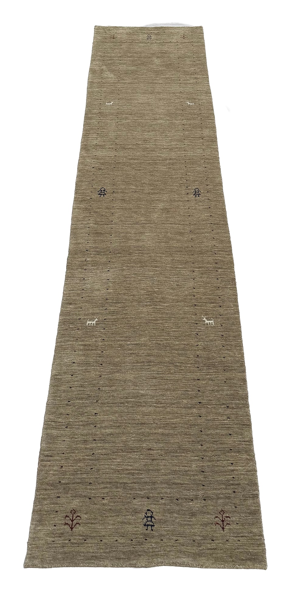Persian Gabbeh S1015 2'8"x11'10" hand knotted contemporary minimalist design