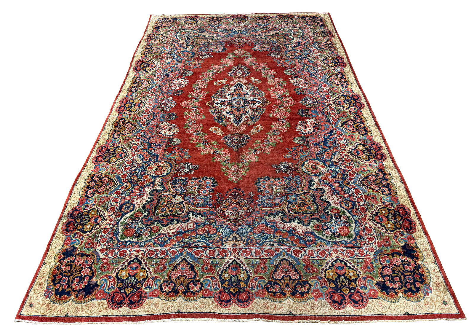 Persian antique Kerman 150 10'4"x17'6" hand knotted (1 of 12)
