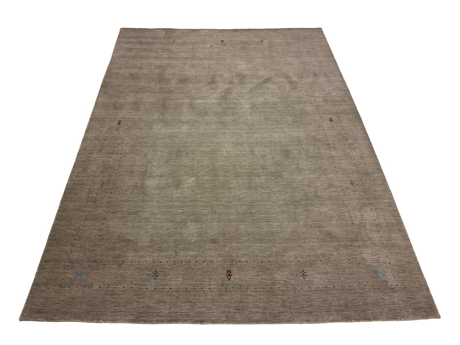 Persian Gabbeh G121 9'x12' Wool Rug hand knotted: No Reserve Persian Gabbeh G121 9'x12' wool hand- knotted and in very good condition pristine (see photos) extremely fine weave unusual to fine this very fine weave, Ahon auction offer in house shippin