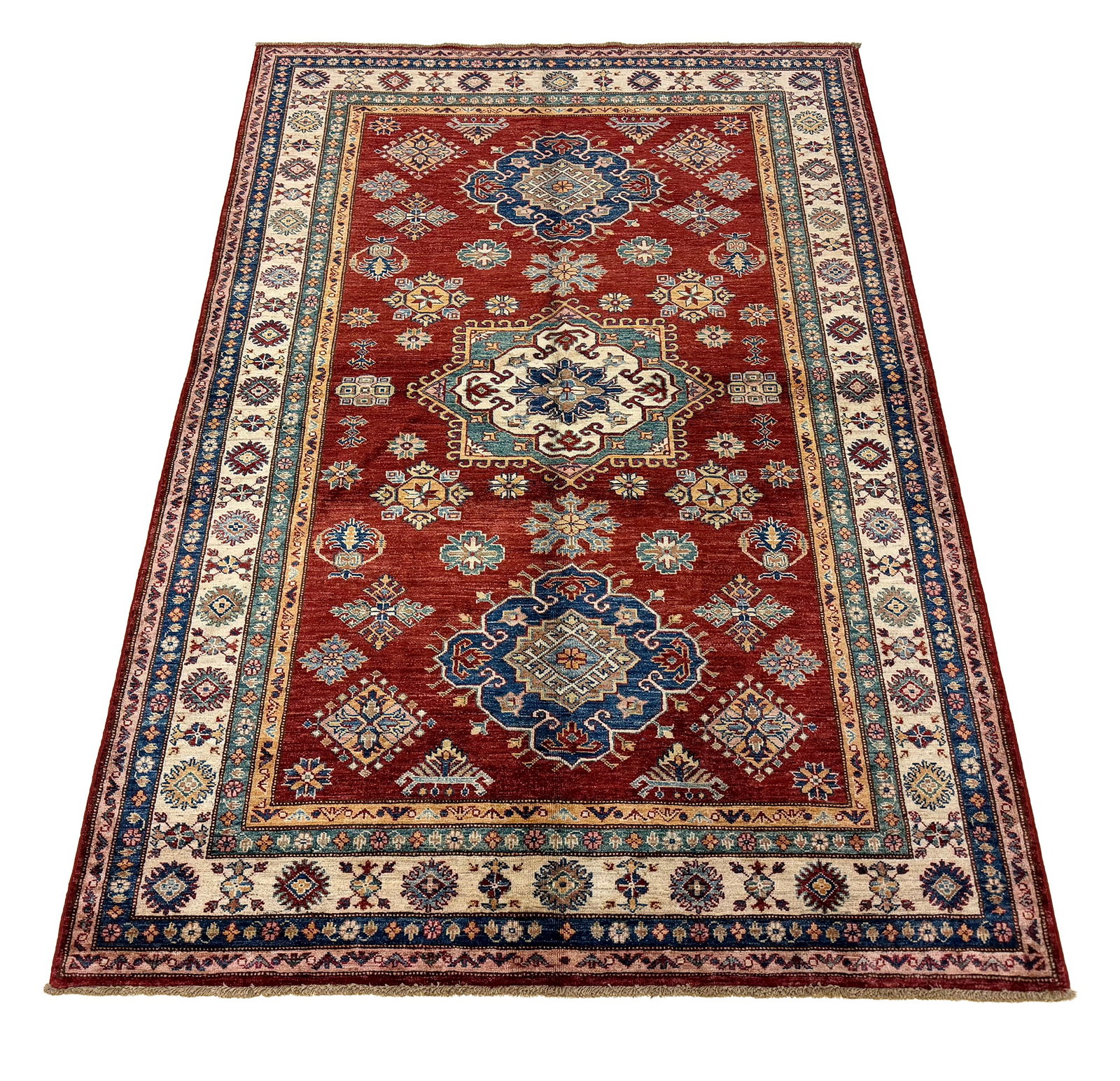 No reserve Kazak D204 in perfect condition. 5'5"x8' (1 of 11)
