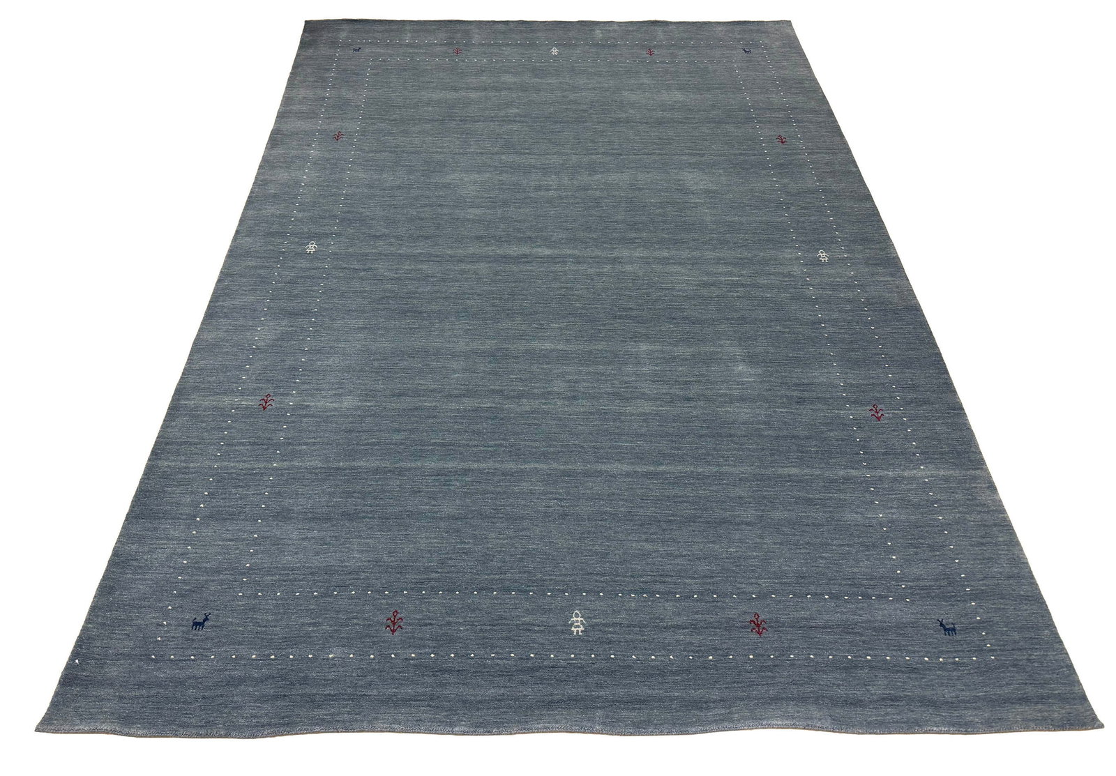 Persian Gabbeh S877 size 9'x12'1" hand knotted contemporary minimalist design: No Reserve Gabbeh S877 This 9'x12'1" hand-knotted rug is in perfect condition. Ahon auction offer in house shipping domestic and worldwide fully insured via UPS with adult signature required to receiv