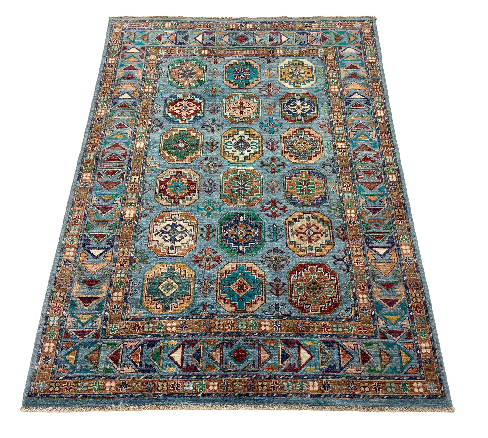 Persian Tribal D212 5'x6'9" Wool Rug hand knotted: No Reserve Persian Tribal D212 5'x6'9" wool hand- knotted and in very good condition pristine (see photos) extremely sine weave unusual to fine this very fine weave, Ahon auction offer in house shippi