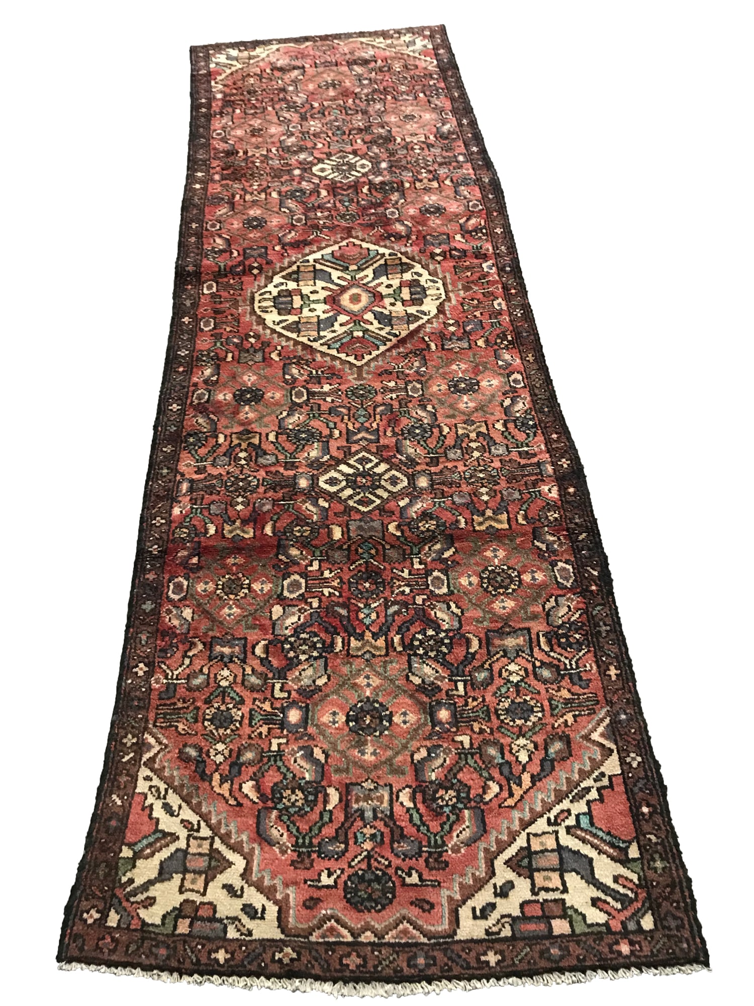 Persian Bijar 39 Runner 2'8" x 9'3" vintage hand knotted in Iran: No Reserve Magnificent Wool Persian Hand knotted 2'8"x 9'3" Bijar 39 vintage runner made in Iran in the 1960s and in very good condition (see photos). Ahon auction offer in house shipping domestic and