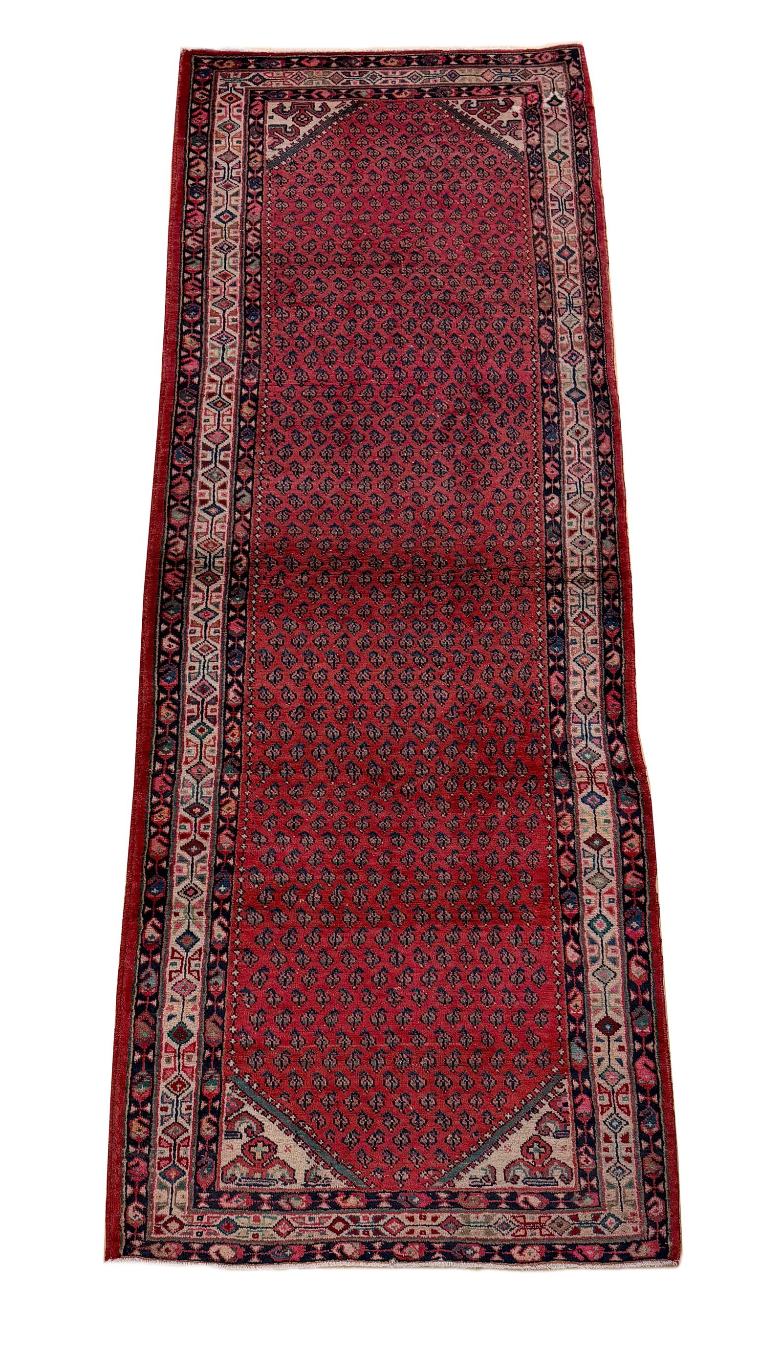Persian Tabriz S798 3'8"x10'5" Vintage Runner hand knotted in Iran (1 of 6)