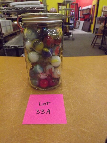 BALL JAR OF MARBLES: BALL JAR OF MARBLES