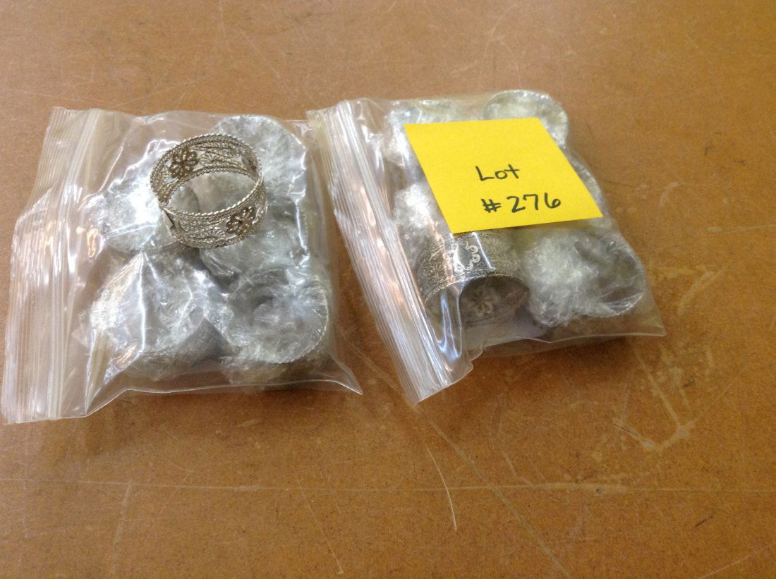 12 SPUN NAPKIN RINGS: 12 SPUN NAPKIN RINGS