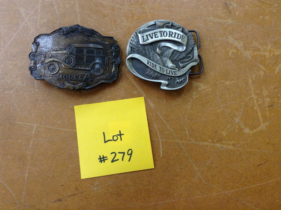 TWO BELT BUCKLES: TWO BELT BUCKLES INC HARLEY DAVIDSON
