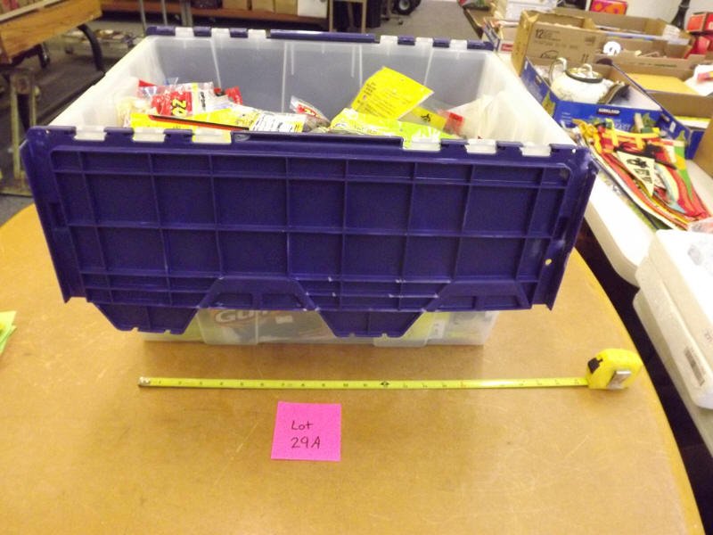FISHING BAIT: TOTE FULL OF IN PACKAGE FISHING BOAT