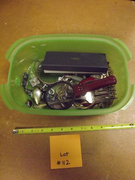 JEWELRY, MAGNIFIERS, SILVER SPOONS: JEWELRY, MAGNIFIERS, SILVER SPOONS, ZIPPO LIGHTER, ECT