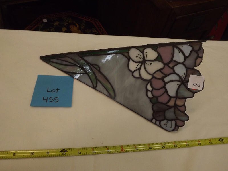 LEADED GLASS WALL SCONCE: MODERN LEADED GLASS WALL SCONCE